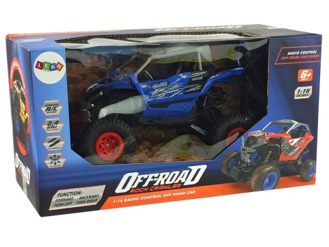 Terenowe Auto Off- Road Zdalnie Sterowane 2,4 GHz 1:16 Niebieskie LEAN Toys