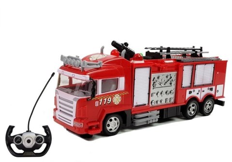 Wóz Strażacki Straż Pożarna na Radio R/C Zdalnie Sterowany Czerwony LEAN Toys