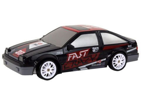 Autko Sportowe Zdalnie Sterowane R/C 1:24 Czarne Wymienne Koła LEAN Toys