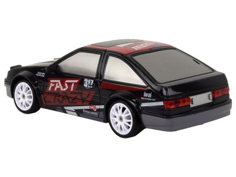 Autko Sportowe Zdalnie Sterowane R/C 1:24 Czarne Wymienne Koła LEAN Toys