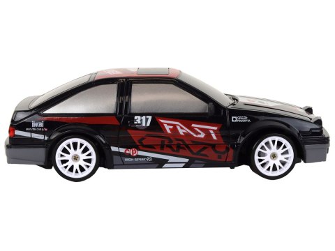 Autko Sportowe Zdalnie Sterowane R/C 1:24 Czarne Wymienne Koła LEAN Toys