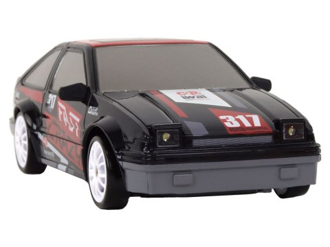 Autko Sportowe Zdalnie Sterowane R/C 1:24 Czarne Wymienne Koła LEAN Toys