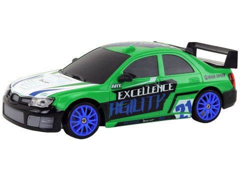 Autko Sportowe Zdalnie Sterowane R/C 1:24 Zielone Wymienne Koła LEAN Toys