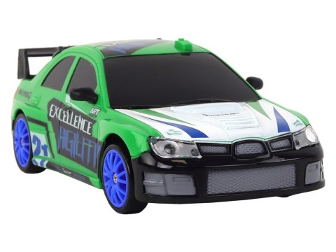 Autko Sportowe Zdalnie Sterowane R/C 1:24 Zielone Wymienne Koła LEAN Toys