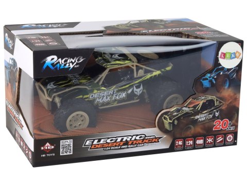 Autko Terenowe Zdalnie Sterowane R/C 1:24 Brązowo-Zielone LEAN Toys