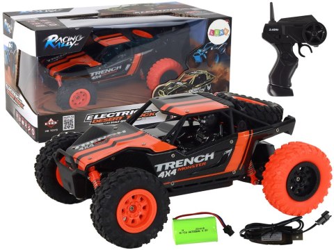 Autko Terenowe Zdalnie Sterowane R/C 1:24 Pomarańczowe LEAN Toys