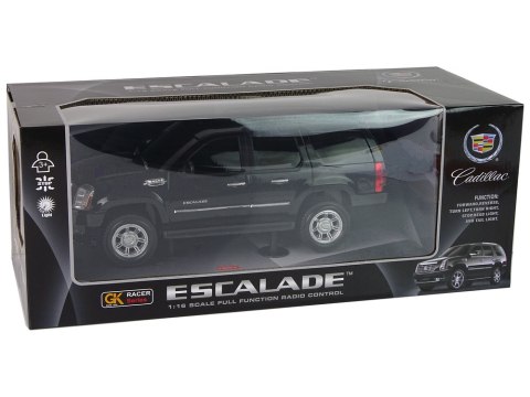 Auto Cadillac Escalade R/C Czarny Światła Dźwięk 1:16 LEAN Toys