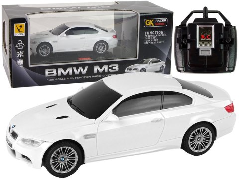 Auto R/C BMW M3 Pilot Światła 1:28 Białe LEAN Toys