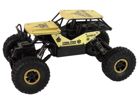 Auto RC Wysokie Koła 1:18 Plastikowe Czarne Złote LEAN Toys