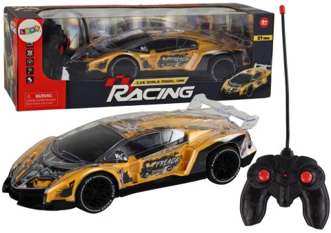 Auto Sportowe Zdalnie Sterowane RC Skala 1:16 Światła Żółte LEAN Toys