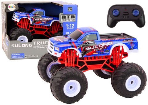 Auto Terenowe Zdalnie Sterowane 2.4G RC 1:12 Truck Niebieski LEAN Toys