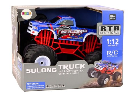 Auto Terenowe Zdalnie Sterowane 2.4G RC 1:12 Truck Niebieski LEAN Toys