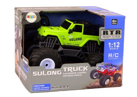 Auto Terenowe Zdalnie Sterowane 2.4G RC 1:12 Zielony LEAN Toys