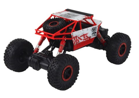 Auto Terenowe Zdalnie Sterowane RC 1:18 2.4G Czerwone LEAN Toys