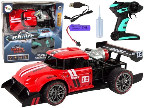 Auto Zdalnie Sterowane Sportowe R/C 1:16 Czerwone Para Wodna LEAN Toys