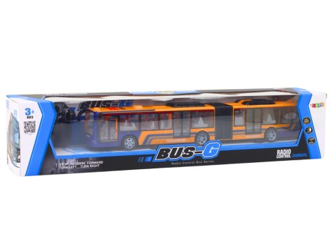 Autobus Miejski Przegubowy Zdalnie Sterowany RC Pomarańczowy LEAN Toys