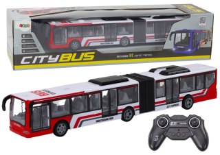 Autobus Miejski Zdalnie Sterowany RC Czerwono-Biały LEAN Toys