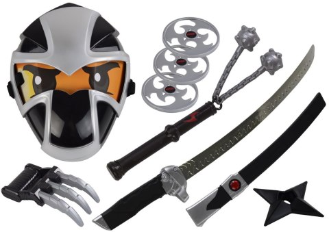 Ninja Zestaw Wojownika Miecz Maska Shuriken Dyski Pazury Kiścień LEAN Toys