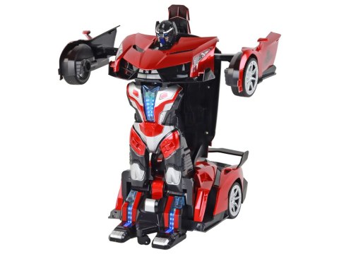 Samochód- Robot Transformacja R/C 1:10 Czerwony Sterowanie Gestami LEAN Toys