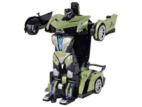 Samochód- Robot Transformacja R/C 1:10 Zielony Sterowanie Gestami LEAN Toys