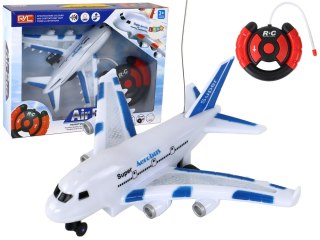 Samolot RC Zdalnie Sterowany Biały Aerobus Pilot Światła Dźwięki LEAN Toys