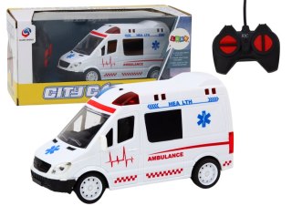 Zdalnie Sterowana Karetka Ambulans RC Światła Dźwięki Biała LEAN Toys