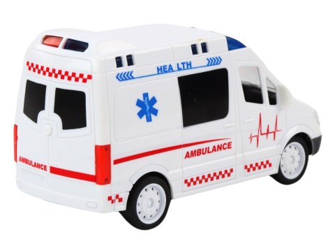 Zdalnie Sterowana Karetka Ambulans RC Światła Dźwięki Biała LEAN Toys