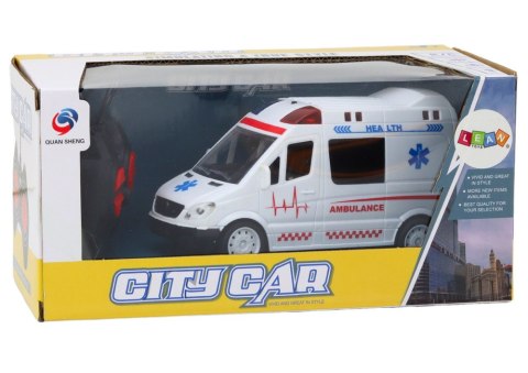 Zdalnie Sterowana Karetka Ambulans RC Światła Dźwięki Biała LEAN Toys