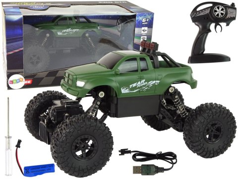 Zdalnie Sterowane Auto R/C 2.4 GHz 1:18 Zielone LEAN Toys