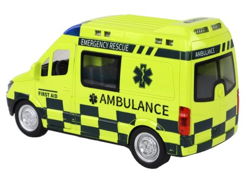 Zdalnie Sterowany Żółty Ambulans Ze Światłami LEAN Toys