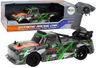 Autko Zdalnie Sterowane RC 1:16 Gumowe Koła Drift Siwo-Zielone LEAN Toys