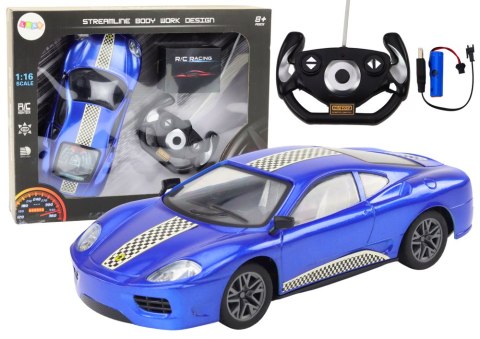 Auto Zdalnie Sterowane RC 1:16 Światła Niebieski LEAN Toys