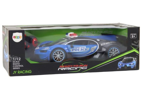 Auto Zdalnie Sterowane RC Policyjne w Skali 1:12 Niebieski LEAN Toys