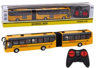 Autobus Szkolny Bus Zdalnie Sterowany Przegubowy RC 1:32 Żółty LEAN Toys