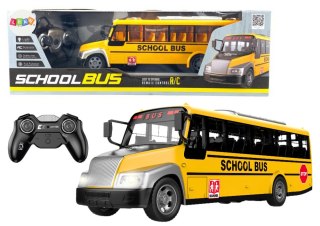 Autobus Szkolny Zdalnie Sterowany RC Światła Żółty LEAN Toys