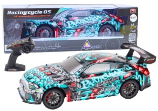 Duże Auto Sportowe Zdalnie Sterowane RC 1:8 Światła Dźwięki Graffiti LEAN Toys