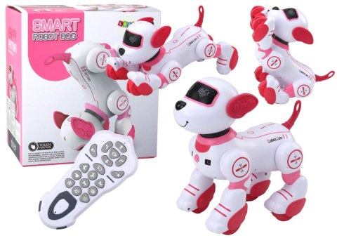 Robot Pies Interaktywny Zdalnie Sterowany Tańczy Wykonuje Polecenia Różowy LEAN Toys