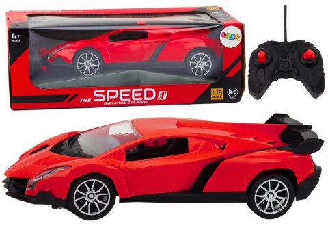 Samochód RC 1:16 Zdalnie Sterowany Sportowy Czerwone Auto LEAN Toys