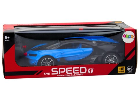 ﻿Samochód Sportowy Zdalnie Sterowany Auto RC Niebieski1:16 LEAN Toys