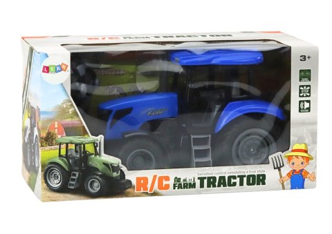 Traktor Zdalnie Sterowany RC 2.4G Dźwięki Niebieski LEAN Toys