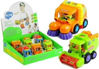 Auto Budowlane Śmieciarka Kombajn Ruchome Elementy LEAN Toys