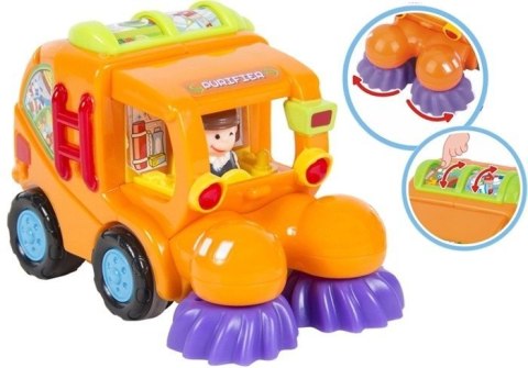 Auto Budowlane Śmieciarka Kombajn Ruchome Elementy LEAN Toys