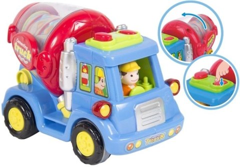 Auto Budowlane Śmieciarka Kombajn Ruchome Elementy LEAN Toys