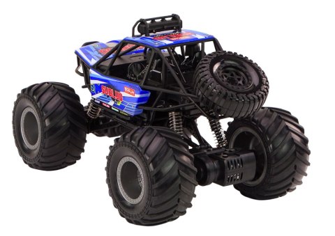 Auto Terenowe Zdalnie Sterowane RC 1:8 Amortyzatory Niebieskie LEAN Toys