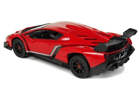 Auto Zdalnie Sterowane Lamborghini Veneno Czerwony 2,4 G Pilot Kierownica Dźwięk Światła 1:24 LEAN Toys