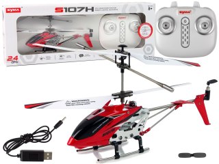 Helikopter SYMA S107H Zdalnie Sterowany 2,4G Czerwony LEAN Toys