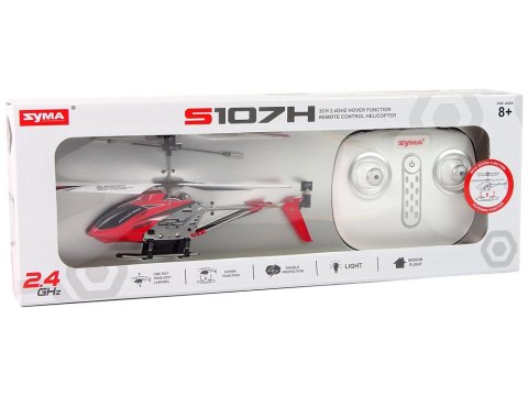 Helikopter SYMA S107H Zdalnie Sterowany 2,4G Czerwony LEAN Toys