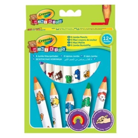 Kredki ołówkowe dekorowane Jumbo Crayola Baby 8 sztuk Goliath