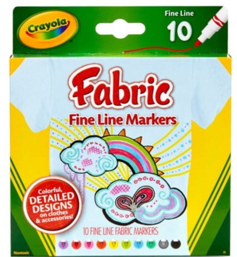 Markery do tkanin Crayola 10 sztuk Goliath