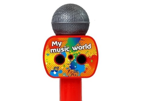 Mikrofon Dziecięcy Bezprzewodowy Karaoke Głośnik Bluetooth Czerwony LEAN Toys